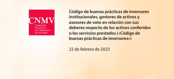 Nuevo Código de buenas prácticas de inversores