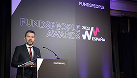 El presidente, en  la entrega de premios de Fundspeople