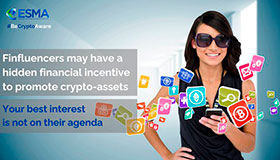 Campaña en redes de ESMA sobre MICA y los riesgos de los criptoactivos: Be cryptoaware