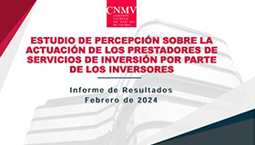 Estudio de percepción sobre la actuación de los prestadores de servicios de inversión por parte de los inversores