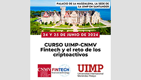 Reserva tu agenda: Curso “Fintech y el reto de los criptoactivos”: 24 y 25 de junio de 2024, UIMP/Santander