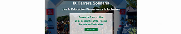 El próximo 28 de septiembre, IX Carrera Solidaria por la educación financiera y la inclusión