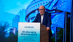 Jose María Marcos Bermejo inaugura la Jornada sobre los 40 años de la Directiva UCITS, de Cecabank